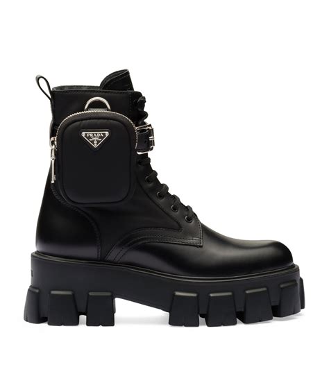 prada monolith boots dupes|prada boots with pouch price.